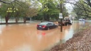 Heavy rains bring flooding to North Carolina [upl. by Thynne]