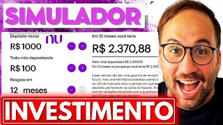 SIMULADOR INVESTIMENTO NUBANK [upl. by Annoj]