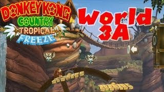 Donkey Kong Country Tropical Freeze  World 3A Rickety Rafters Gameplay Wii U  HD [upl. by Ani]