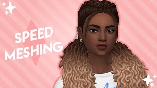 The Sims 4 Speed Meshing 14  Naomi Hair [upl. by Repohtsirhc]