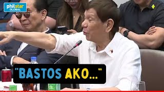 ExPresident Rodrigo Duterte tinawag na bastos at walanghiya ang sarili [upl. by Elocon]