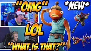 STREAMERS REACT TO NEW FISH SKIN quotFISHSTICKquot CORAL CRUISER amp BOOTSTRAPS  Fortnite Moments [upl. by Ocsicnarf]