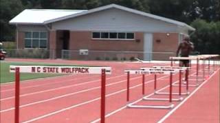 Hurdle Training  Technique Reaction Endurance work  10 over 10 hurdles [upl. by Ozner52]