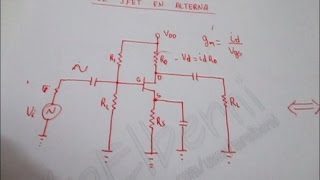 El transistor JFET en alterna circuito equivalente y ganancia parte 3 [upl. by Aninad]