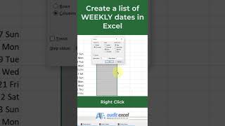 Autofill weekly dates in Excel biweekly or any date series msexcel excel dataanalysis [upl. by Marcoux257]