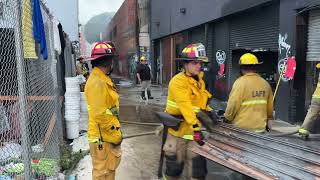 LAFD Early Morning Blaze in Downtown Los Angeles  October 28 2024 [upl. by Mcmahon]