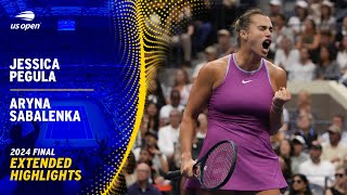 Jessica Pegula vs Aryna Sabalenka Extended Highlights  2024 US Open Final [upl. by Nwahsel]