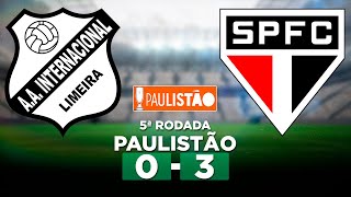 INTER DE LIMEIRA 0 x 3 SÃO PAULO Campeonato Paulista 2024 5ª Rodada  Narração [upl. by Maddalena]