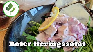 Roter Heringssalat Rezept mit Matjesfilet [upl. by Anaibib]