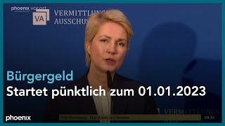 Manuela Schwesig und Hendrik Hoppenstedt nach dem Vermittlungsausschuss zum Bürgergeld am 241122 [upl. by Malek]