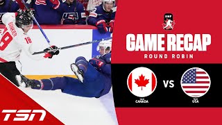 Canada vs USA  2023 World Juniors Highlights [upl. by Aimat]