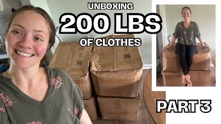 A MUCH better box Unboxing ThredUP Rescue Bulk Box 200 lbs of clothes  Part 3 [upl. by Enyad]