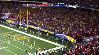 Honey Badger Punt Return  Tyrann Mathieu of LSU 62 Yard Touchdown SEC Championship Game [upl. by Yesnil]