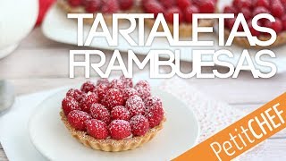 Tartaletas de frambuesa y crema pastelera  Petitchef [upl. by Namyw]