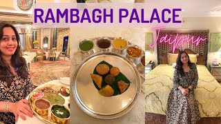 Hotel RAMBAGH PALACE Jaipur  SUVARNA MAHAL Royal Thali  5star BREAKFAST BUFFET in Jaipur [upl. by Kcirdled921]