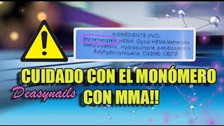 MONÓMERO CON MMA PELIGROSO CUIDADO tutorial uñas acrilicas sobre monomero Deasynails [upl. by Enelrihs]