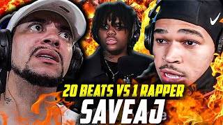 HE ONLY BEEN RAPPING FOR 2 YRSWTF SaveAJ  20 Beats VS 1 Rapper REACTION [upl. by Hokanson988]