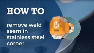 Removal of weld seam in stainless steel corner [upl. by Aicelef]