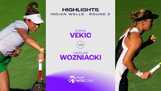 Donna Vekic vs Caroline Wozniacki  2024 Indian Wells Round 2  WTA Match Highlights [upl. by Dnalevelc]