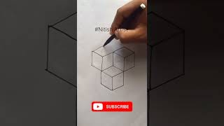 🤯3d illusion optical drawing trick art amazing 😍 trending amazing shorts viral drawing [upl. by Ayana]