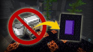 Building a Nether Portal with NO IRON  Magma Ravine Ironless Portal Tutorial [upl. by Kcyrred483]