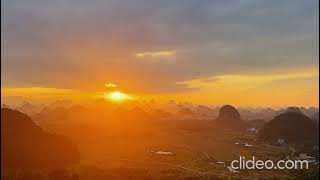 Guilin Mountains Sunset  Breathtaking Nature Views  GUET [upl. by Neural912]