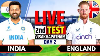 India vs England 2nd Test Day 2  India vs England Live Match  IND vs ENG Live Score amp Commentary [upl. by Doersten]