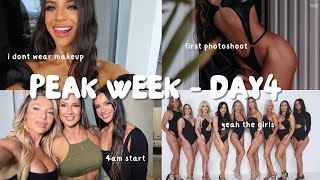 PEAK WEEK DAY 4  WBFF bikini comp  4am start full glam first photo shoot [upl. by Strepphon]