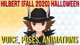 All HALLOWEEN HILBERT Fall 2020 Voice Poses and Animations  Pokémon Masters EX [upl. by Lawford]