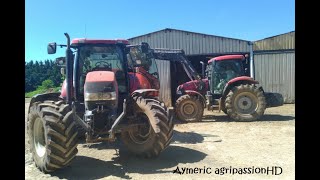 Curage du fumier de la stabulation 2018 ×2 Caseih [upl. by Circosta]