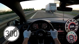 VW GOLF 7 GTI MK7 GERMAN AUTOBAHN NO LIMIT TOP SPEED TESTDRIVE [upl. by Humfrey]