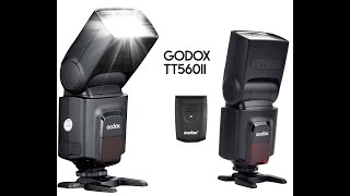 Flash Godox TT560II manual con disparador remoto incluido [upl. by Orvie]