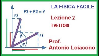 LA FISICA FACILE  Lezione 2  I Vettori [upl. by Ressan624]