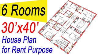 3040 House Plan For Rent Purpose  Rent House Design  1200 Sqft  Engineer Vishal [upl. by Eidnak]