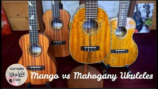 MAHOGANY VS MANGO  Ukulele Tonewood Comparison New Ohana Models REUPLOAD [upl. by Steinberg]