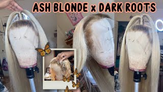 HOW TO ASH BLONDE  DARK ROOTS ON 613 HAIR TUTORIAL ll BEGINNER FRIENDLY NO STAINED LACE [upl. by Shewmaker585]