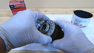 Inside the Ford Motorcraft FL500S Oil Filter from my F150 Raptor [upl. by Ahsimek]