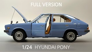 HYUNDAI PONY 124 ACADEMY Model car build Full version [upl. by Donny]