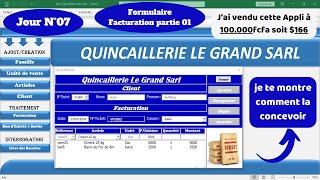 Facturation et gestion de stock en une seule Application  Jour N°07 Facturation partie 01 [upl. by Arateehc49]