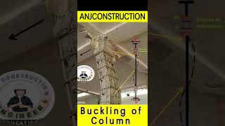 Buckling of Column Buckling column shortvideo shorts construction [upl. by Mavra]