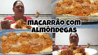 Meu almoçomacarrão com almôndegas comida da minha infância na escola 😋 [upl. by Ervine]