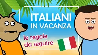 ITALIANI IN VACANZA  Le 5 Regole  Feat FEFFA LA CAGNA  Parodia Cartone [upl. by Donoho]