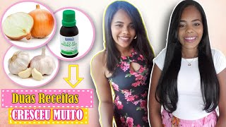 Minhas 2 receitas FAVORITAS para o cabelo CRESCER RÁPIDO com CEBOLA [upl. by Borg]