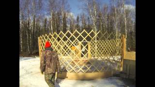 Nomad Shelter 24 Yurt Assembly [upl. by Esilehc]