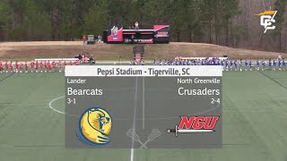 North Greenville vs Lander  NGU Mens Lacrosse 2020 [upl. by Ilojne]