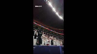 Love And Solidarity Qatari Fans Chant For Palestine Following AFC Match [upl. by Martz80]