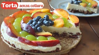 TORTA FREDDA ALLO YOGURT senza panna e gelatina  ricetta facile [upl. by Sac570]