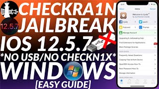 How to jailbreak iOS 1257 with Checkra1n Windows  No USBNo Checkn1x  Jailbreak iPhone 65S [upl. by Inaflahk]