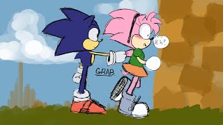 Their First Adventure Sonamy Comic Dub [upl. by Kovar]