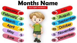 Name of Months With spelling  Month names in English  ModernLearningLabmonths monthname [upl. by Hildie337]